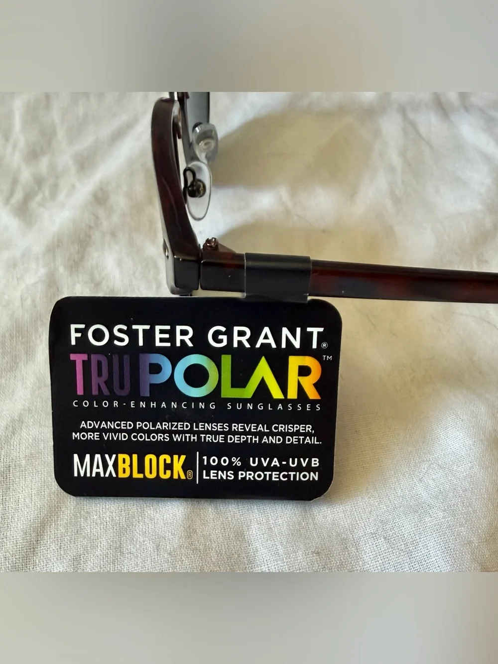 FOSTER GRANT Men's Warren Polarized Brown Tortoise Sunglasses NWT